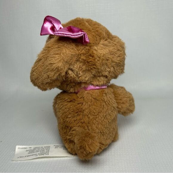 Stuffed Dog Mattel Barbie Just Play Stuffed Plush Animal Dog Toy Pink Bow - Picture 5 of 7